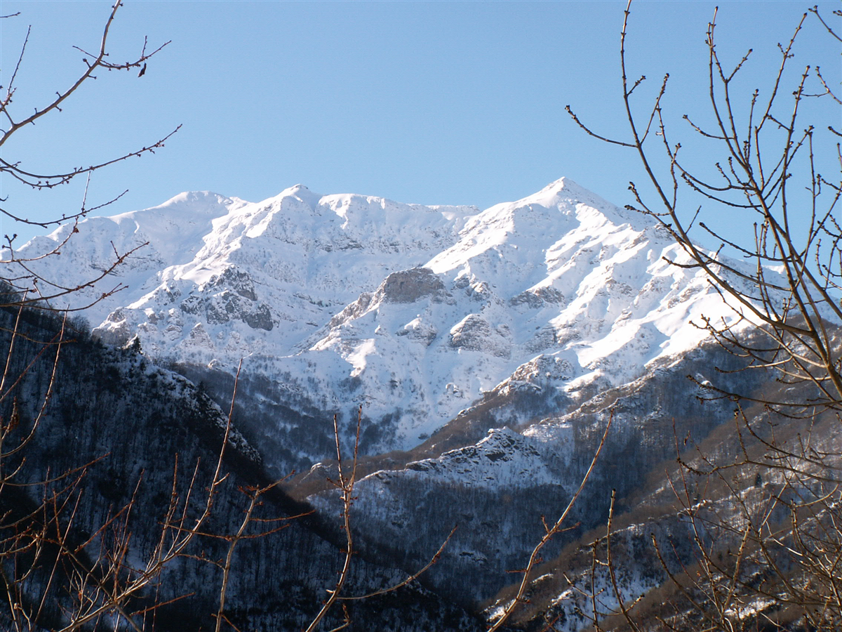 Monte Tibert sotto la neve