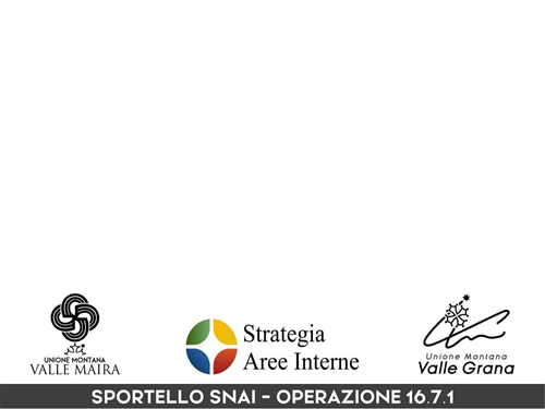 SPORTELLO DI ANIMAZIONE TERRITORIALE SNAI PER L'OPERAZIONE 16.7.1 DEL PSR 2014-2020